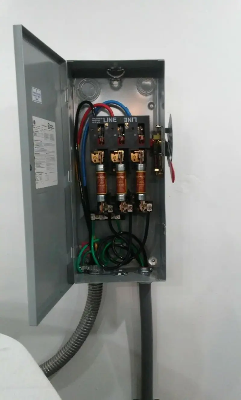 Three-phase disconnect switch installed for Electrical Wiring & Rewiring in Nevada